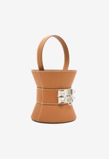 Mini Medor Bag in Gold Epsom with Palladium Hardware