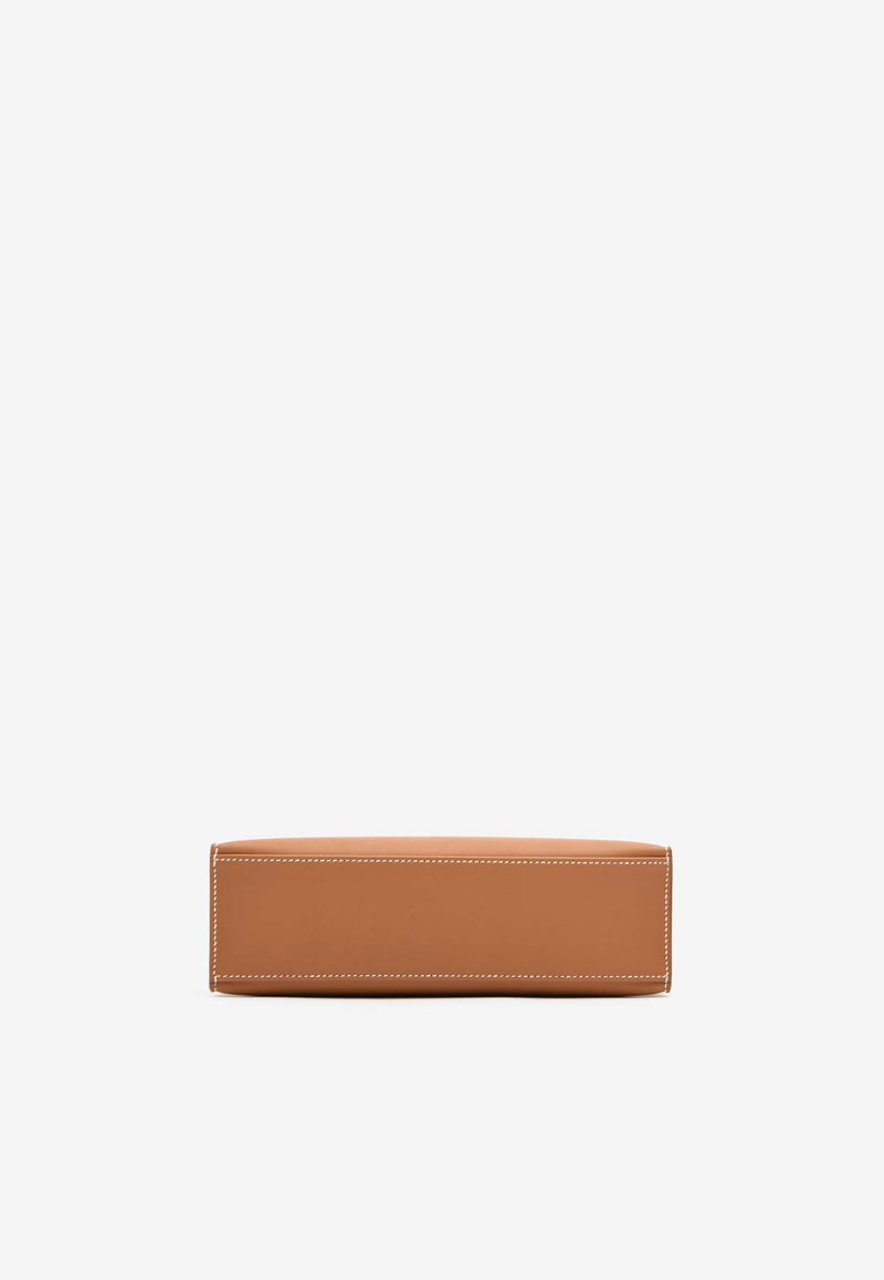 Hermès Kelly Pochette Clutch Bag in Gold Swift Leather with Gold Hardware