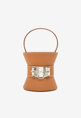 Mini Medor Bag in Gold Epsom with Palladium Hardware