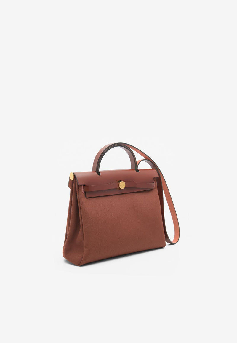 Hermès Herbag Zip Retourne 31 in Rouge H Militaire Canvas and Rouge H Hunter with Gold Hardware