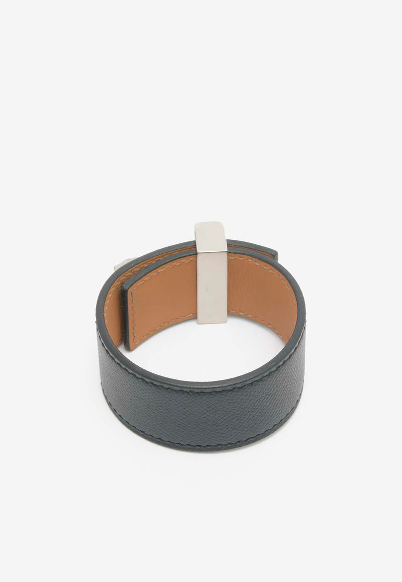 Hermès Collier de Chien 24 Bracelet in Epsom Leather with Palladium Hardware