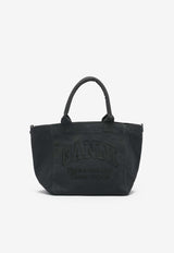 GANNI Small Easy Canvas Tote Bag Black A5972BLACK