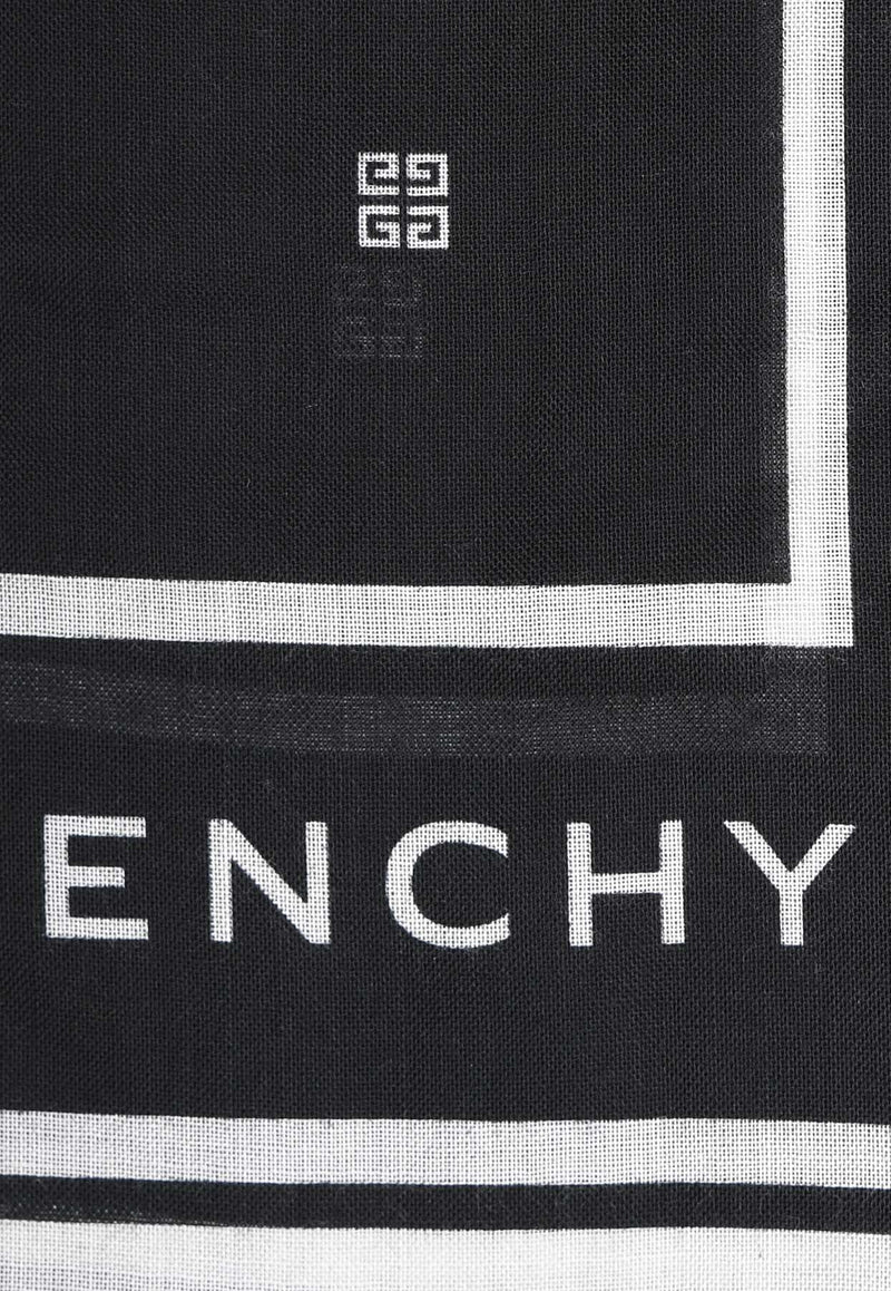 Givenchy Plumetis Logo Scarf Black GW1414SS1891BLACK/WHITE