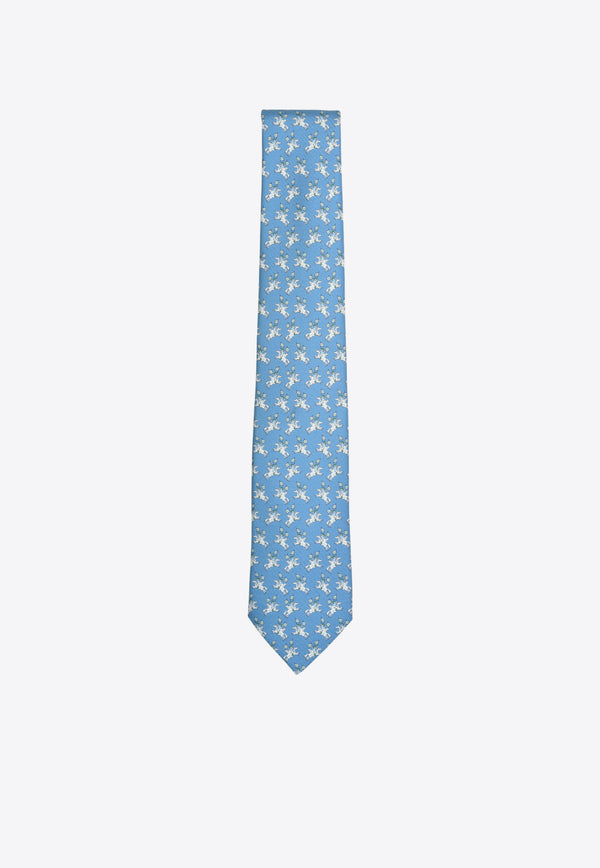 Sur les Toits d'Hermes Silk Tie