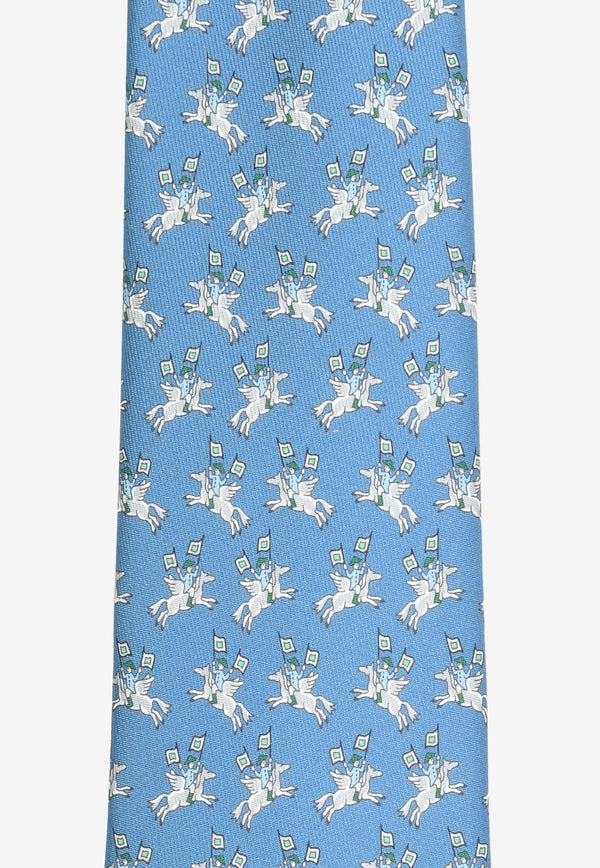 Sur les Toits d'Hermes Silk Tie