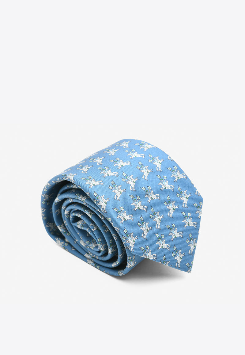 Sur les Toits d'Hermes Silk Tie