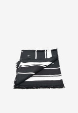 Givenchy Plumetis Logo Scarf Black GW1414SS1891BLACK/WHITE