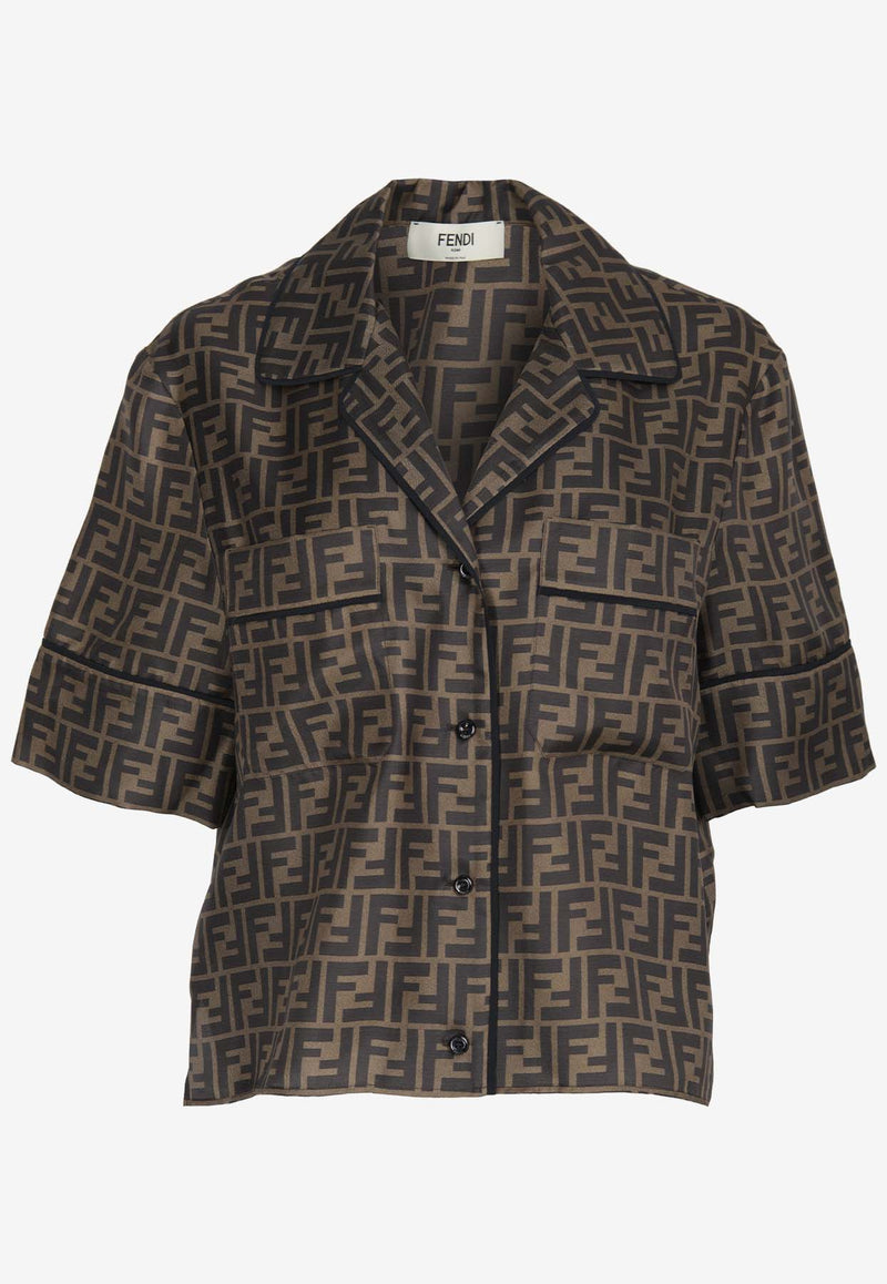 Fendi FF Pattern Silk Pajama Set