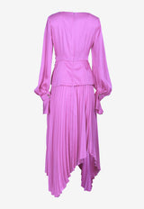 Acler Empire Pleated Maxi Dress Fuchsia AS200125D-D7-EXC-FUCHSIAFUCHSIA