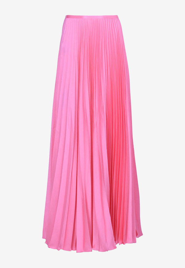 Solace London Henley Pleated Crepe Maxi Skirt Pink OS31052ALIGHT PINK