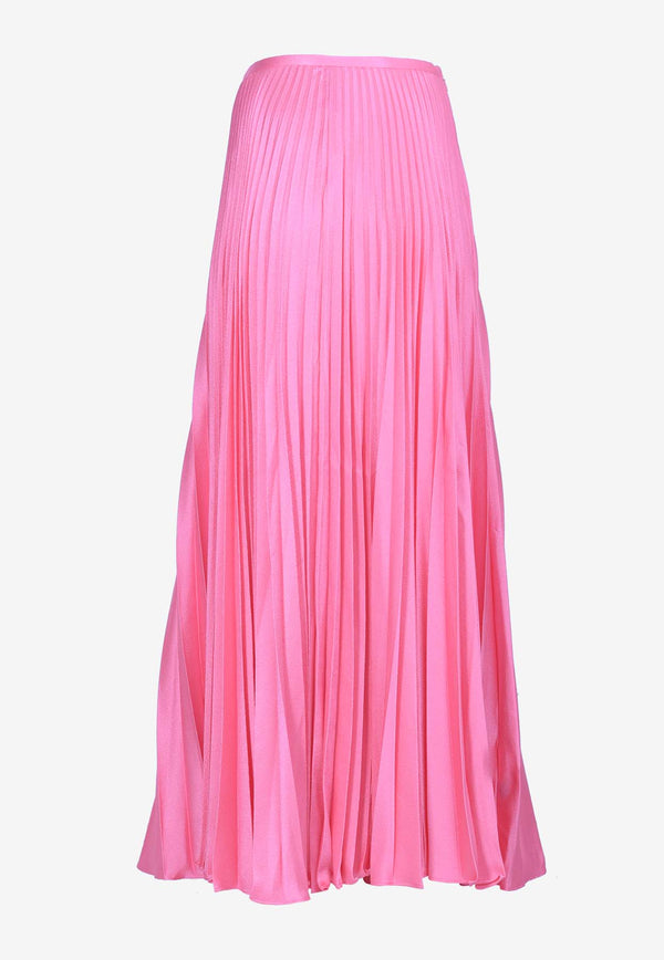 Solace London Henley Pleated Crepe Maxi Skirt Pink OS31052ALIGHT PINK