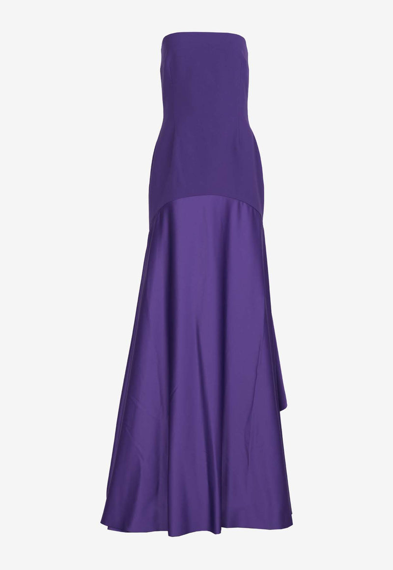 Solace London Alessandra Strapless Gown Purple OS40024PURPLE