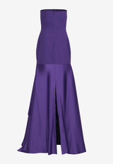 Solace London Alessandra Strapless Gown Purple OS40024PURPLE