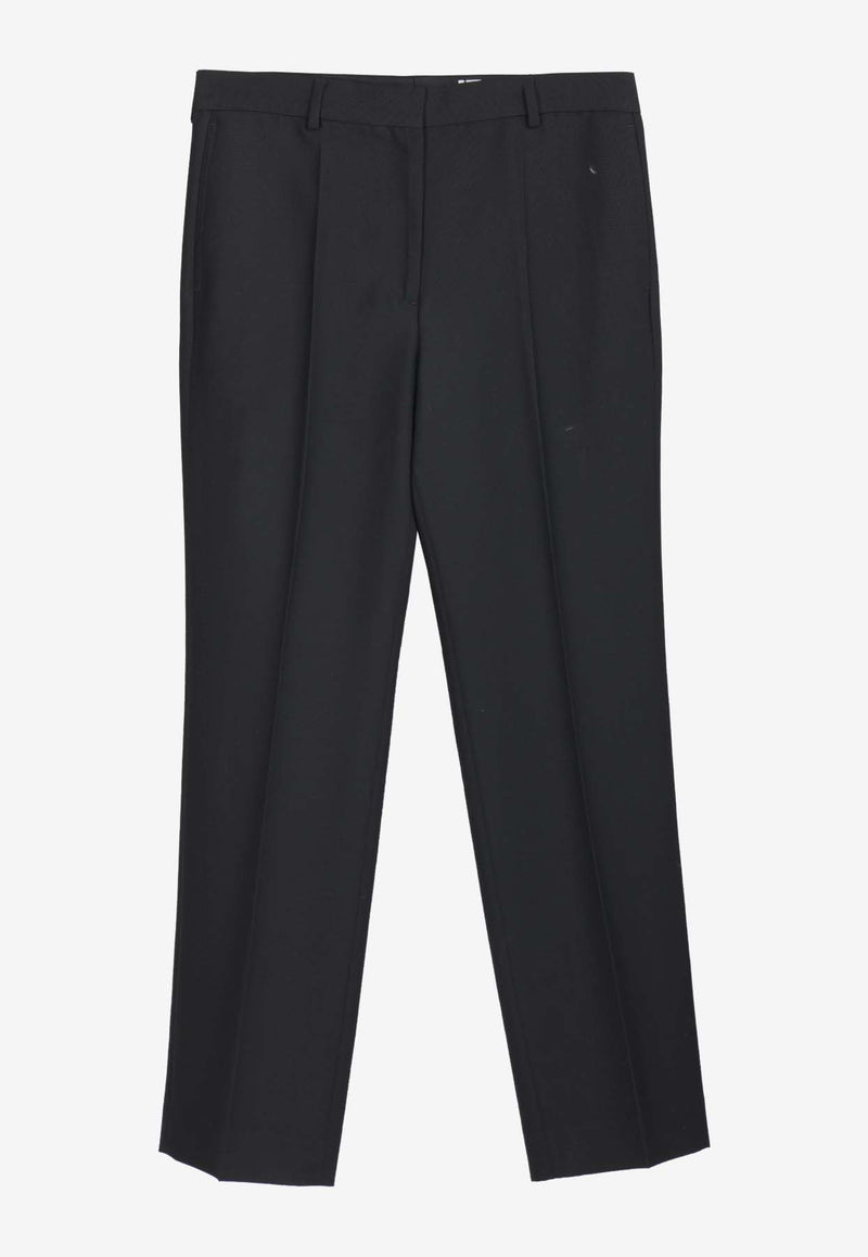 Toteme Straight-Leg Tailored Pants Black 243-WRB1637-FB0026BLACK