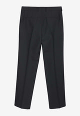 Toteme Straight-Leg Tailored Pants Black 243-WRB1637-FB0026BLACK