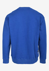 Deus Ex Machina Caution Crewneck Sweatshirt Blue DMP248274BLUE