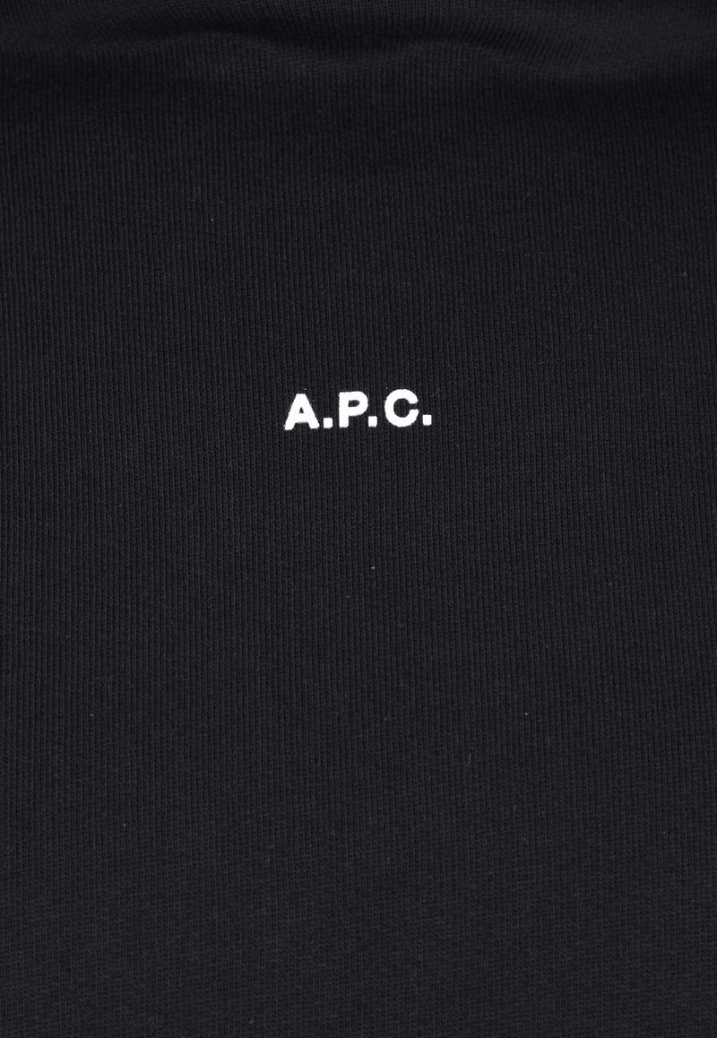 A.P.C. Micro Logo Hooded Sweatshirt Black COHBX-H27911BLACK