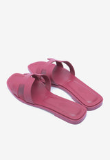 Oran H Cut-Out Sandals in Epsom Leather
