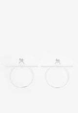 Hermès Loop MM Hoop Earrings Silver