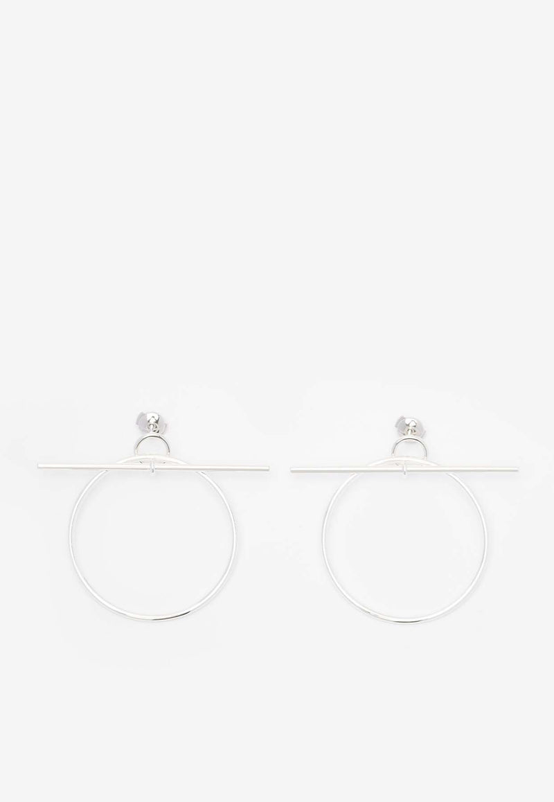 Hermès Loop MM Hoop Earrings Silver