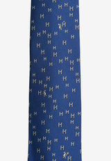 Hermès H Lapin Silk Twill Tie