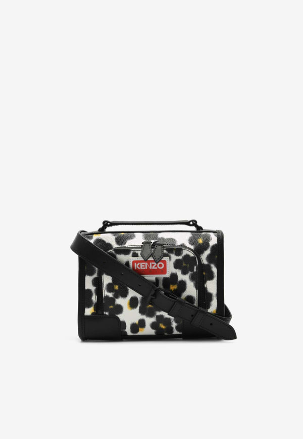 Kenzo Hana Leopard Print Crossbody Bag Multicolor FD55SA738B01OFF WHITE/ECRU