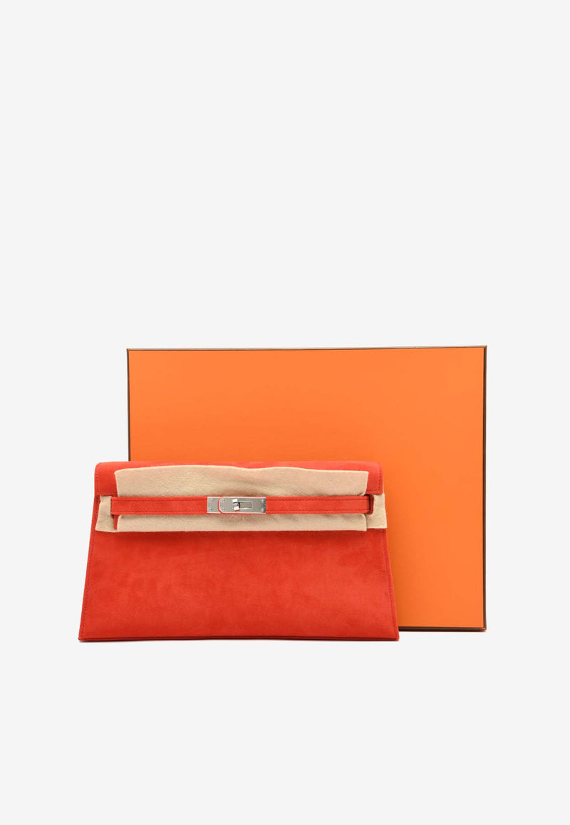 Hermès Kelly Elan in Capucine Doblis Leather with Palladium Hardware