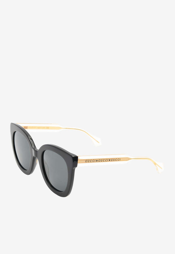 Gucci Oversized Butterfly Sunglasses GG0564SN-001BLACK MULTI