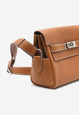 Hermès Kelly Messenger PM in Fauve Barenia Leather with Palladium Hardware