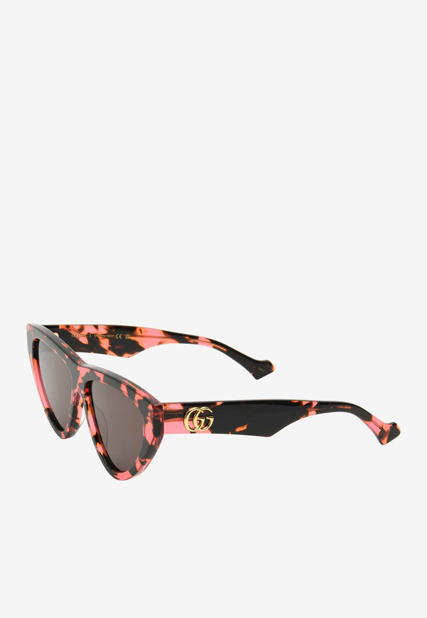 Gucci GG Logo Havana Cat-Eye Sunglasses GG1333SBROWN MULTI