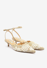 Arteana Amalfi 35 Organic Lace Pumps Beige AW23AMAECR35BEIGE