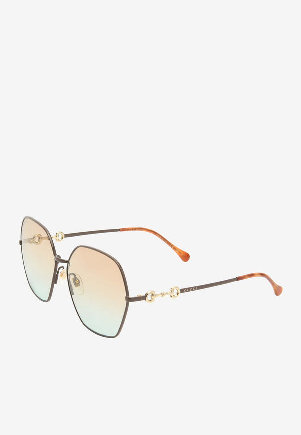 Gucci Horsebit Square Sunglasses GG1335SGREY