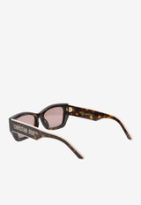 Dior DiorPacific Rectangular Sunglasses Brown CD40113U@5352S#BROWN MULTI