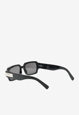 Dior Homme DiorBlackSuit Rectangular Sunglasses Gray DM40064I@5401A#BLACK