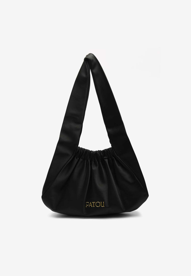 Patou Large Le Biscuit Shoulder Bag Black AC055-0ESSENTIELBLACK