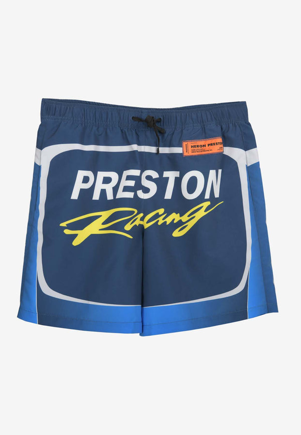 Heron Preston Racing Dry Fit Track Shorts HMVH002S23FAB0014640NAVY