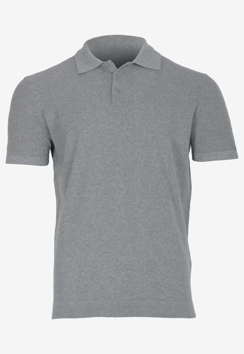 A.P.C. Declan Textured Polo T-shirt Gray COHBC-H23344GREY