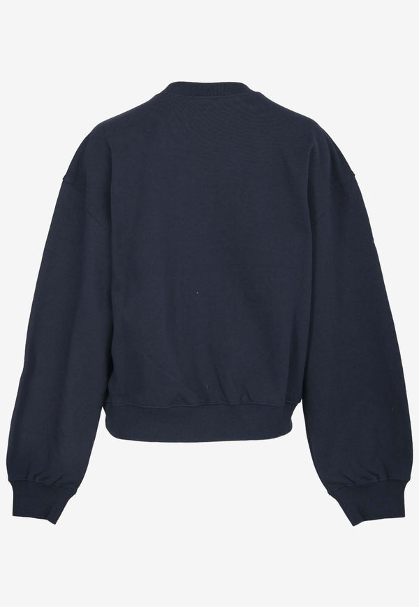 LOW CLASSIC LC Rib Knit Sweatshirt Navy LC233_TS03_NVNAVY