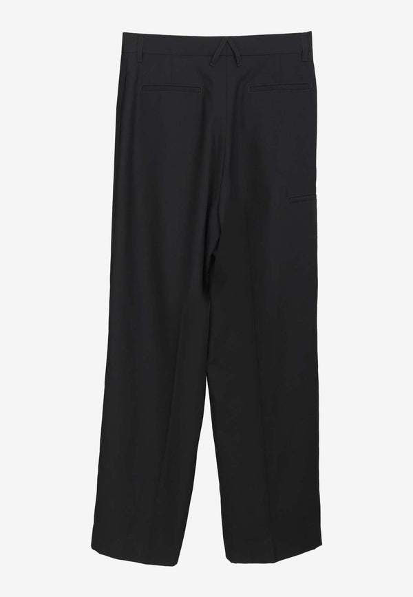 AMBUSH Straight-Leg Wool Suit Pants Black BMCA047S23FAB001BLACK