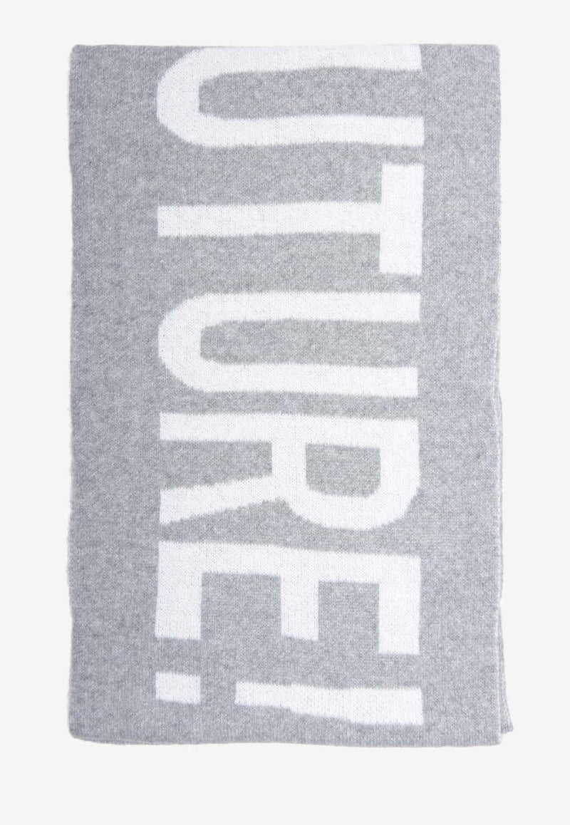 Moschino Maxi Logo Lettering Scarf Gray 50235GREY