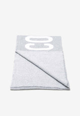 Moschino Maxi Logo Lettering Scarf Gray 50235GREY