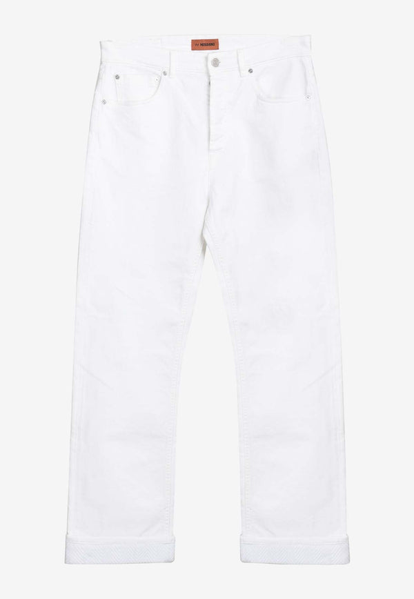 Missoni Straight-Leg Jeans with Chevron Jacquard Detail White US23SI18/BW00KW/S016RMULTICOLOUR