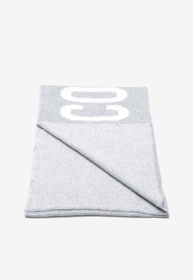 Moschino Maxi Logo Lettering Scarf Gray 50235GREY