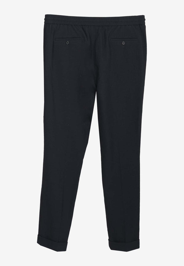 Paul Smith Drawcord Wool Pants Navy M1R-921T-H01590-49NAVY