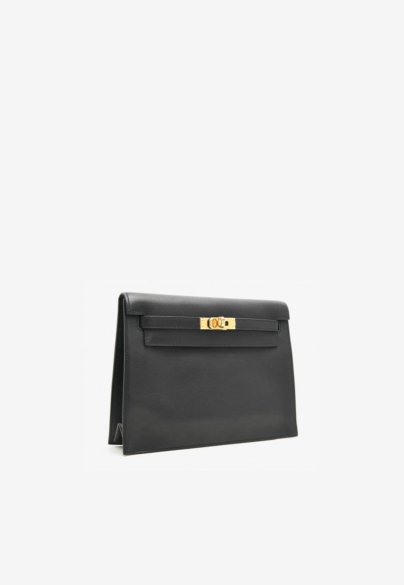 Kelly Danse in Black Volupto with Gold Hardware