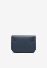 Kelly Depeches 25 Pouch in Bleu Abysse Epsom with Palladium Hardware