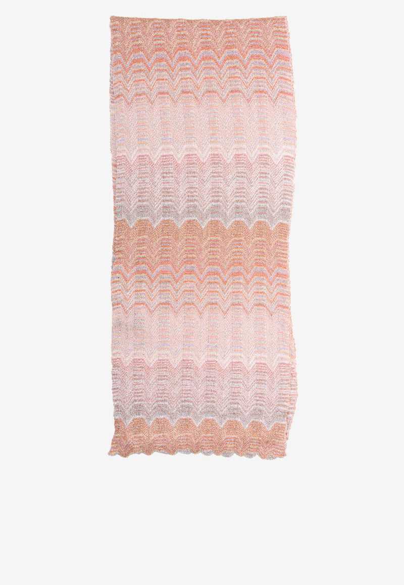 Missoni Zig Zag Knit Scarf Pink SCD2VMD9837PINK MULTI