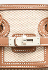 Birkin 25 Cargo in Ecru and Beige Toile H and Gold Swift with Palladium Hardware
