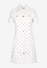 Hermès Chaine d'Ancre Print Denim Mini Dress