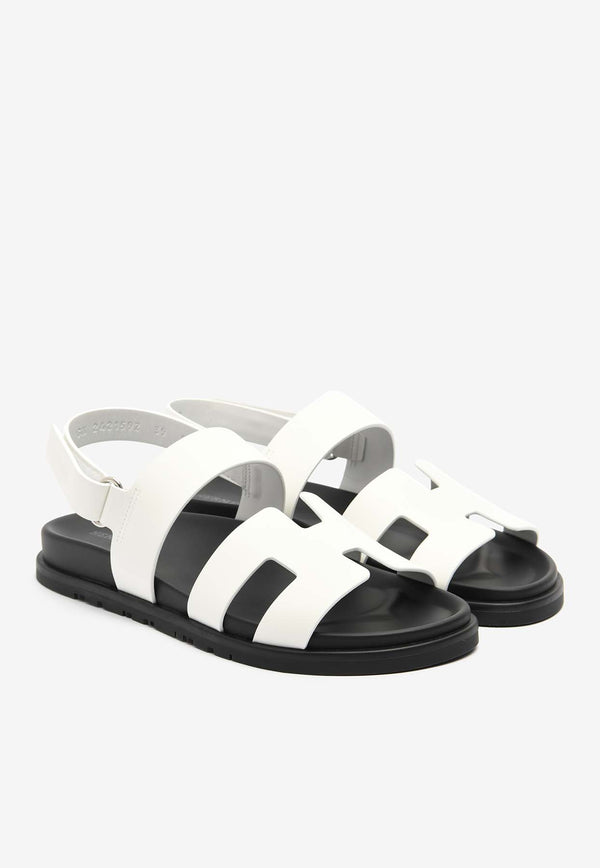 Hermès Genius Sandals in White Calfskin